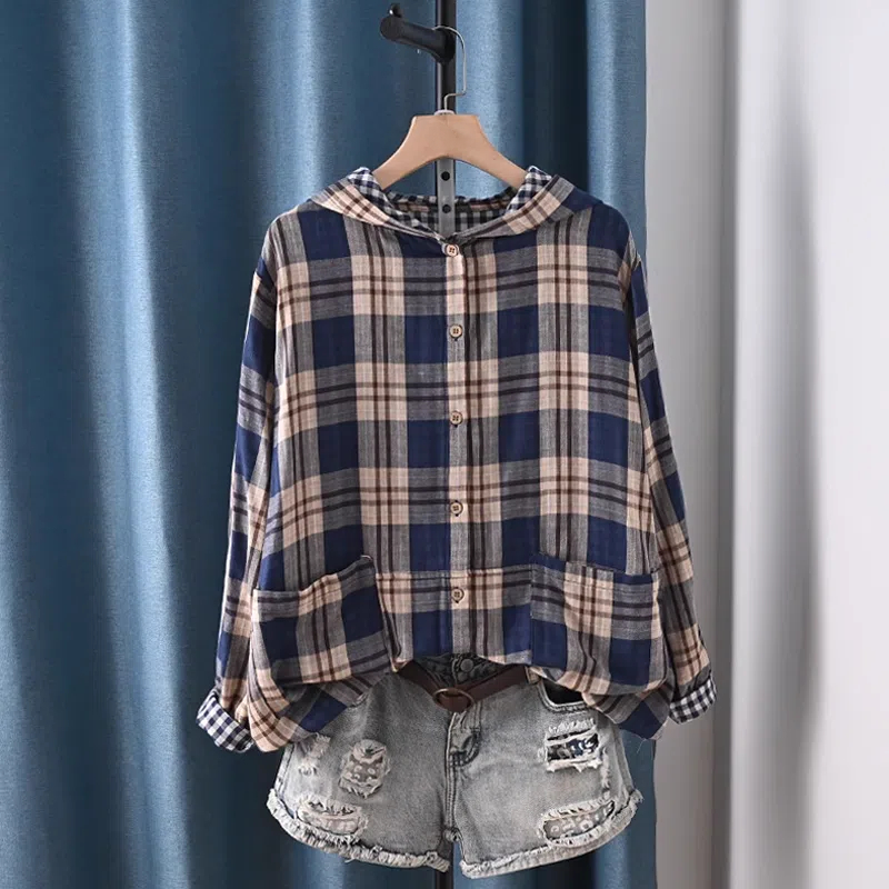 Women Fashion Japan - Ukuran besar atasan 100% benang katun