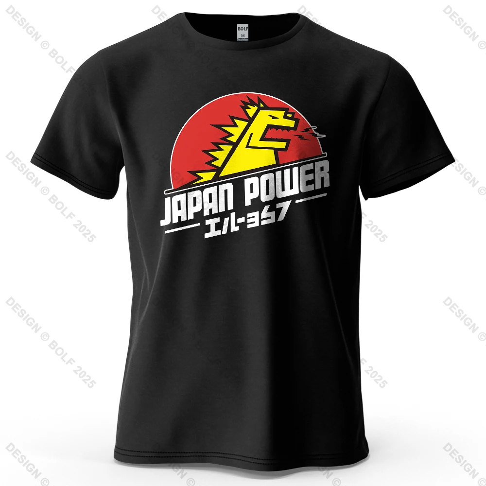 Women Fashion Japan - Kaos Pria Japan Power Dynamic Print