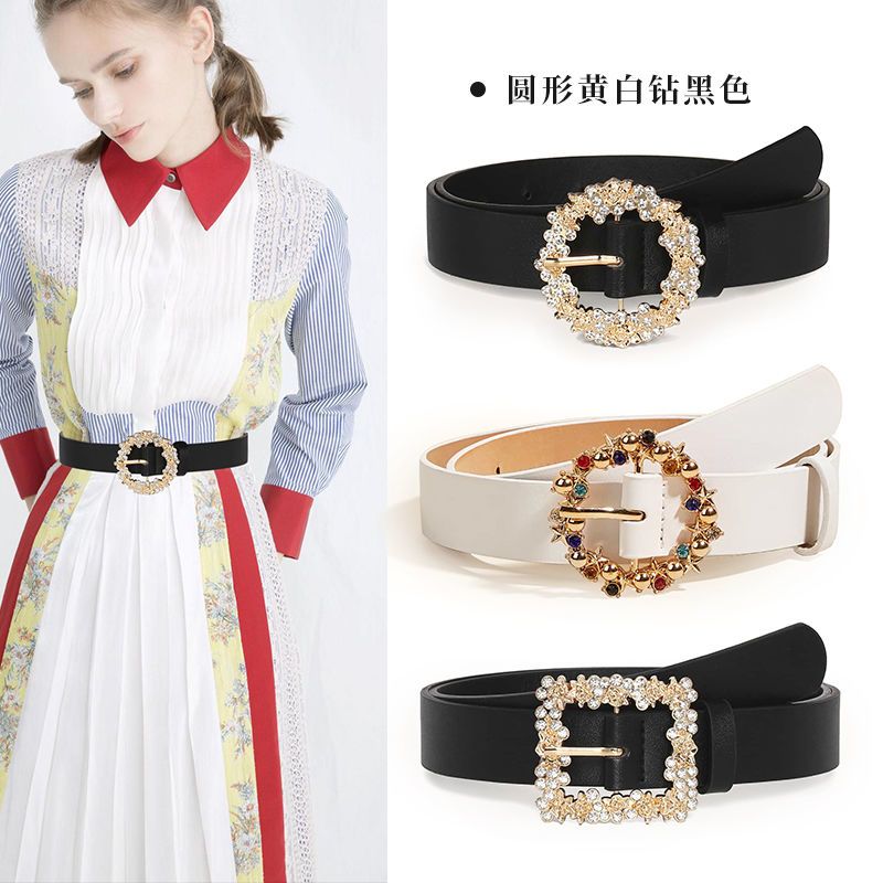 Women'S Fashion Trends Fall 2025 - Sabuk Gesper Berhias Batu Rhinestone Gaya