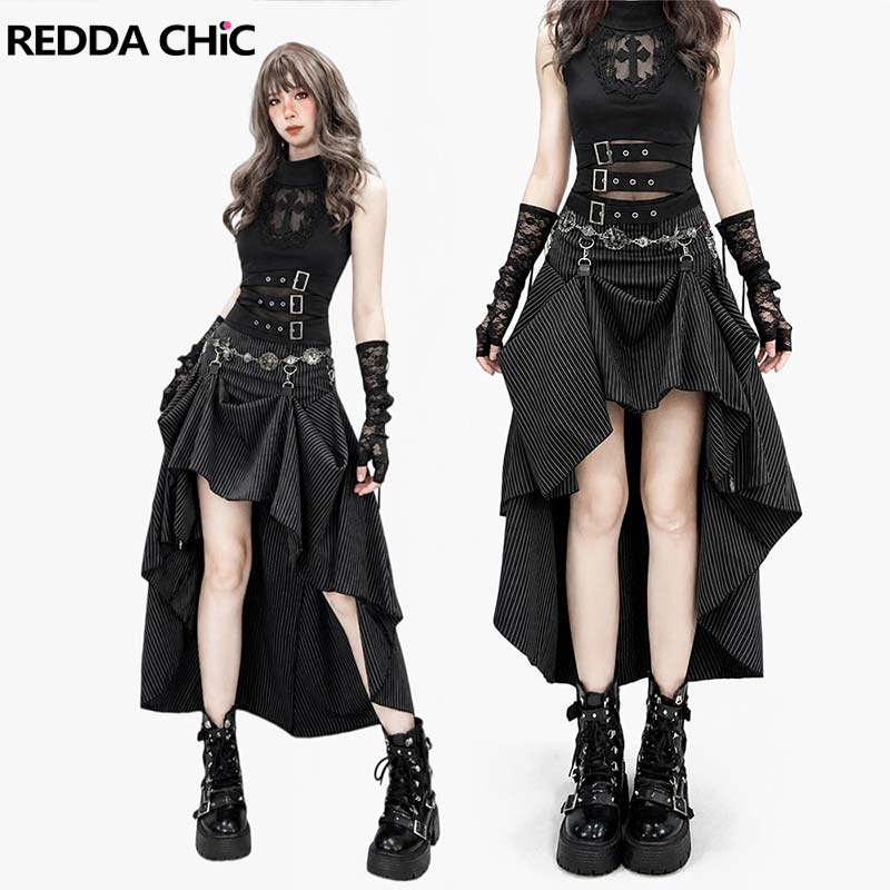 Asymmetric Top Women - REDDACHiC Setelan Wanita Tank Top Salib
