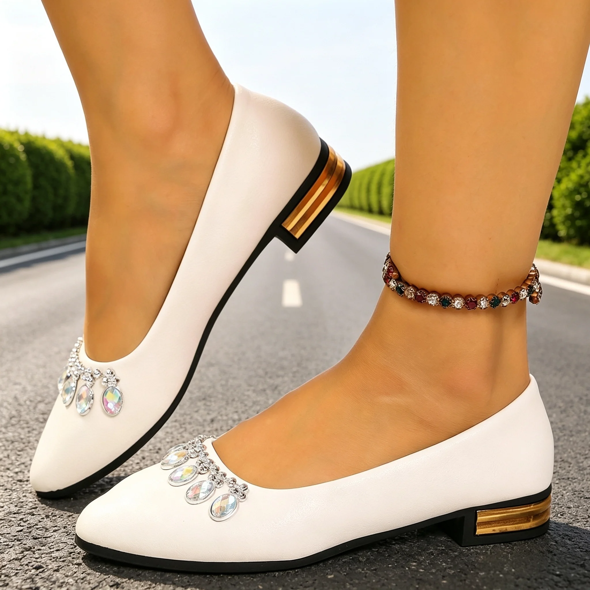 Women'S Fashion Gym Shoes - Sepatu Balet Wanita Model Pointed Toe,
