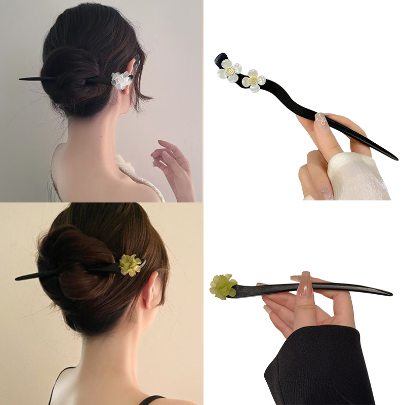 Women Fashion Hub - Jepit Rambut Mutiara Stik Rambut Bunga