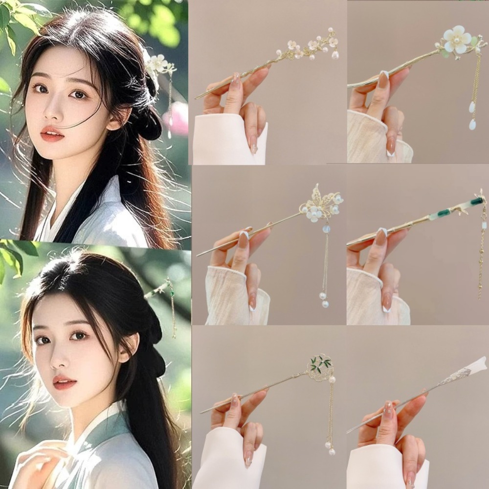 Women Fashion Hub - 1/6 Buah Stik Rambut Rumbai Gaya