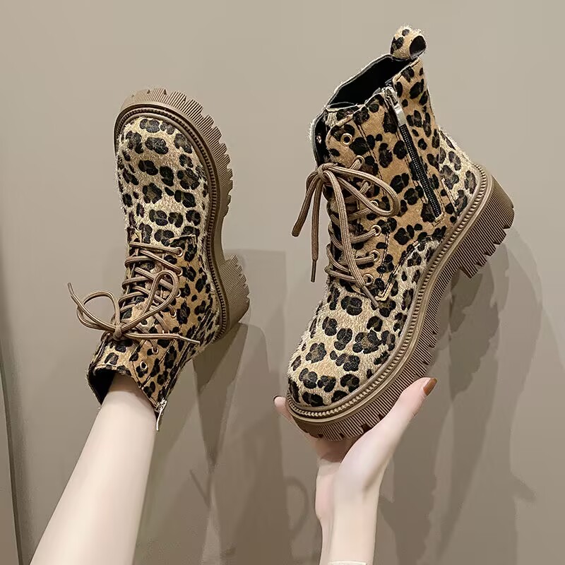 Sepatu Bot Motif Macan Tutul 2 - Women'S Fashion Boots ulasan dan harga