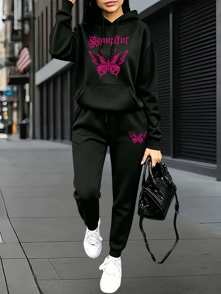 Setelan Olahraga Kasual Harian - Women'S Fashion Hoodie ulasan dan harga