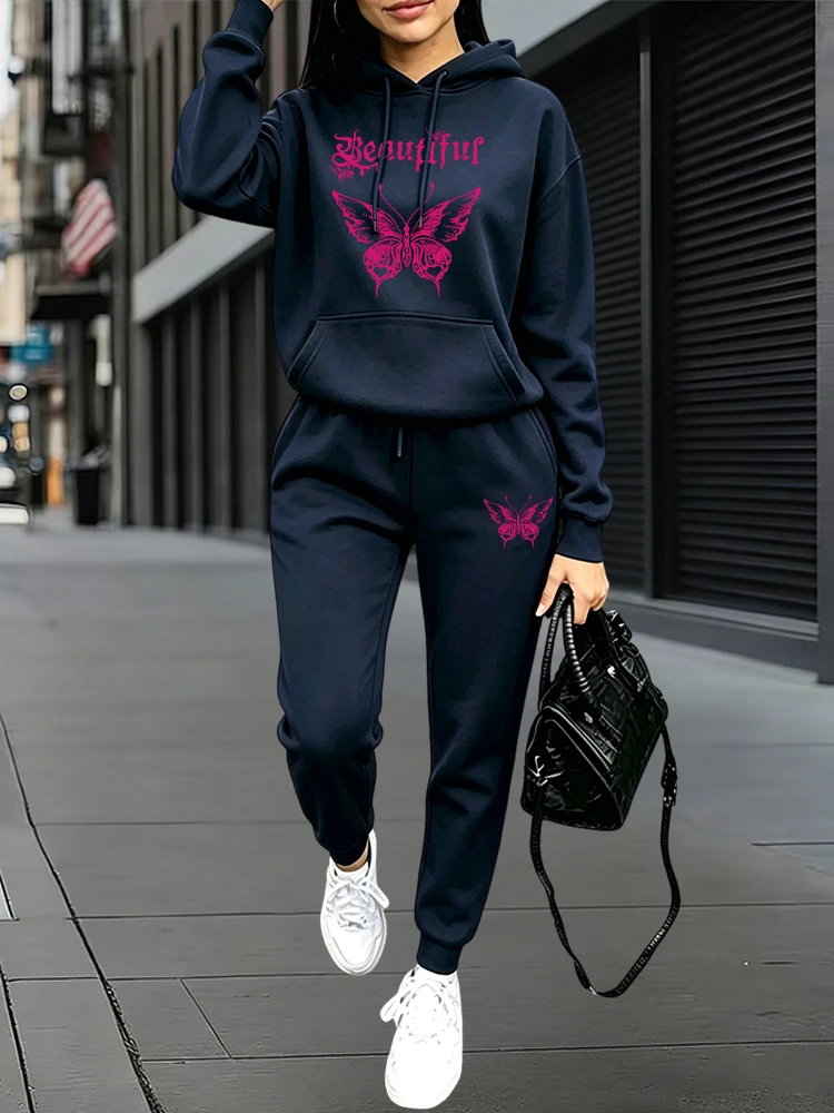 Setelan Olahraga Kasual Harian - Women'S Fashion Hoodie ulasan dan harga