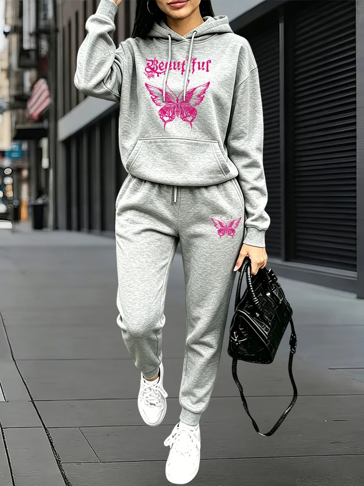 Setelan Olahraga Kasual Harian - Women'S Fashion Hoodie ulasan dan harga