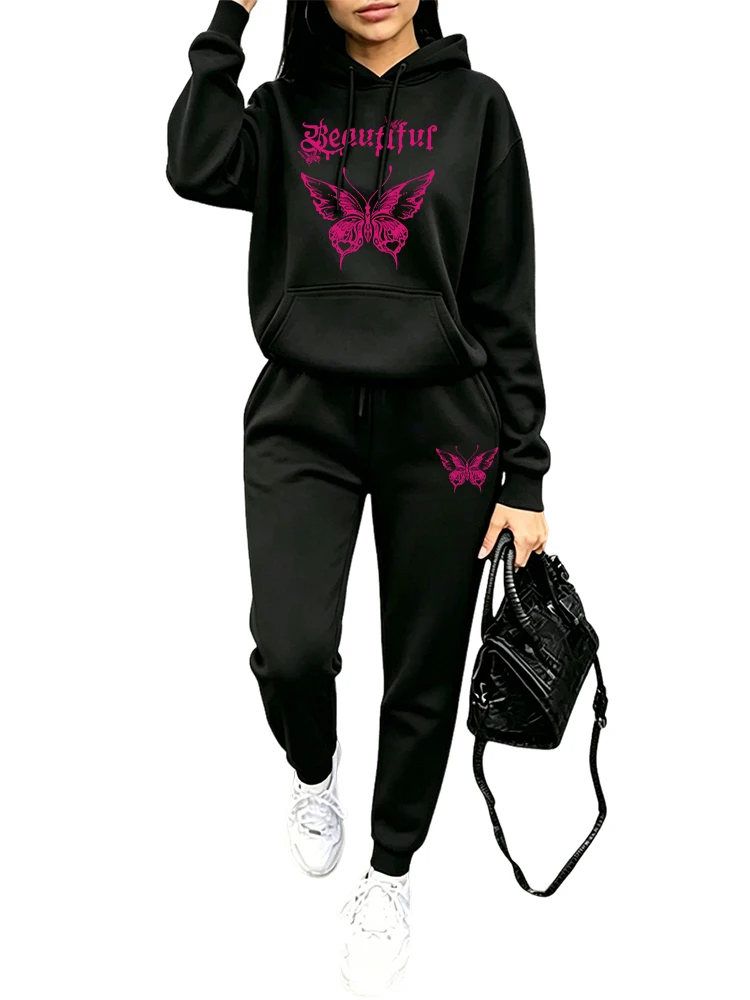 Setelan Olahraga Kasual Harian - Women'S Fashion Hoodie ulasan dan harga