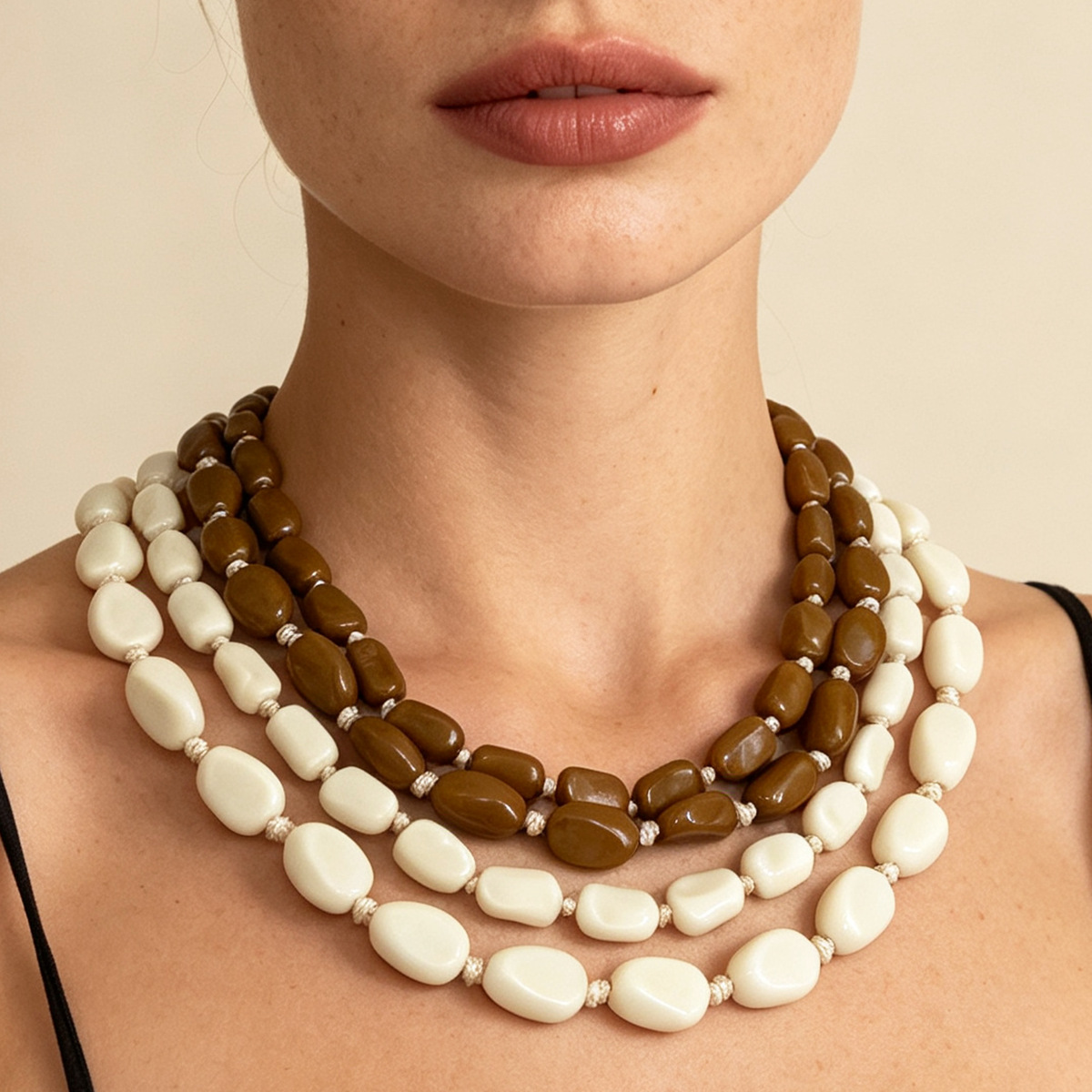 Kalung Manik-manik Oval Geomet - Women'S Fashion Ww2 ulasan dan harga