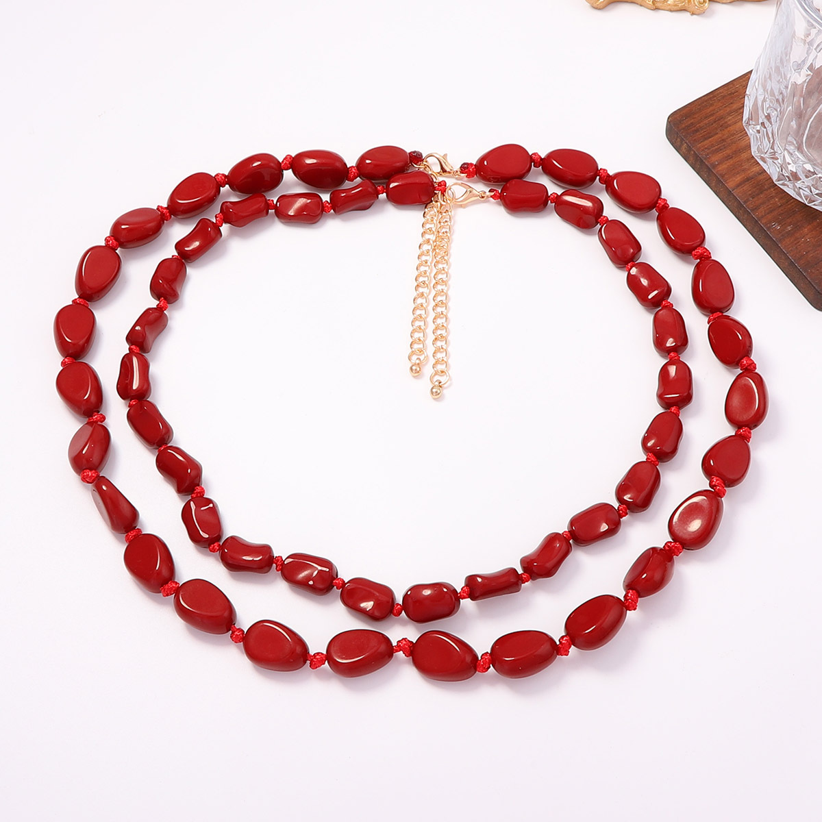 Kalung Manik-manik Oval Geomet - Women'S Fashion Ww2 ulasan dan harga
