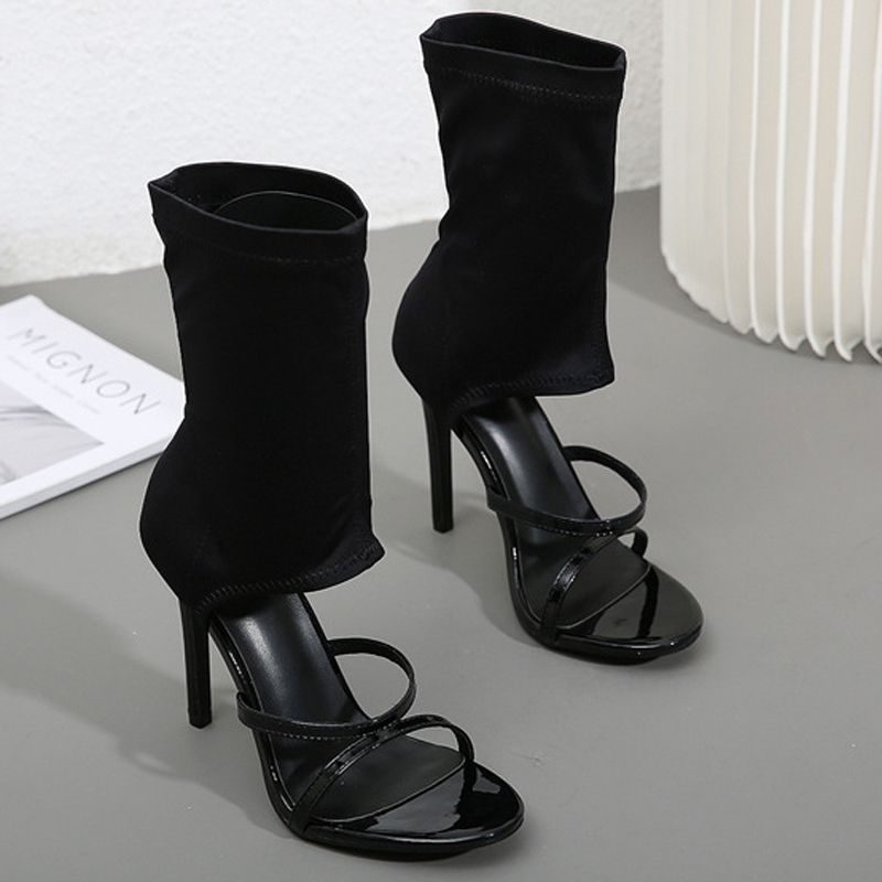 Sandal Sepatu Kain Elastis Hig - Women'S Fashion Boots ulasan dan harga