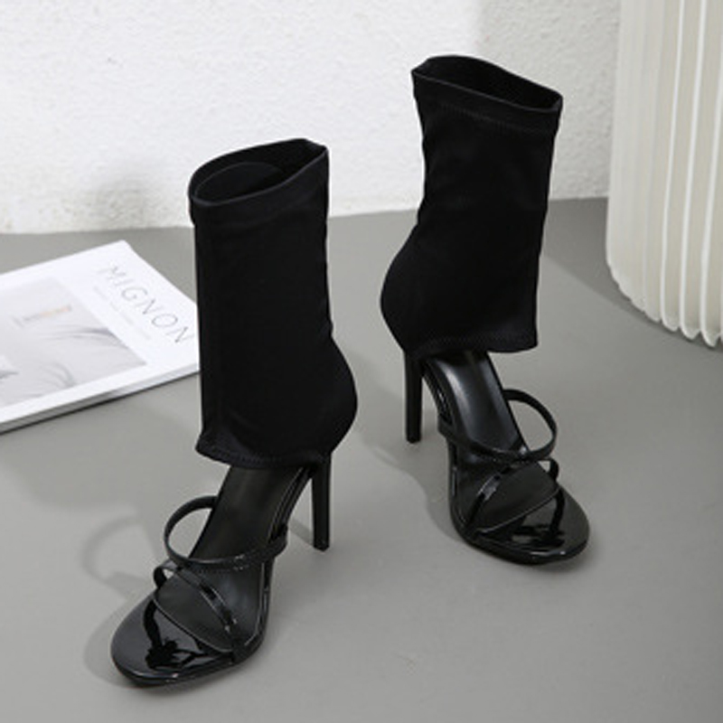 Sandal Sepatu Kain Elastis Hig - Women'S Fashion Boots ulasan dan harga