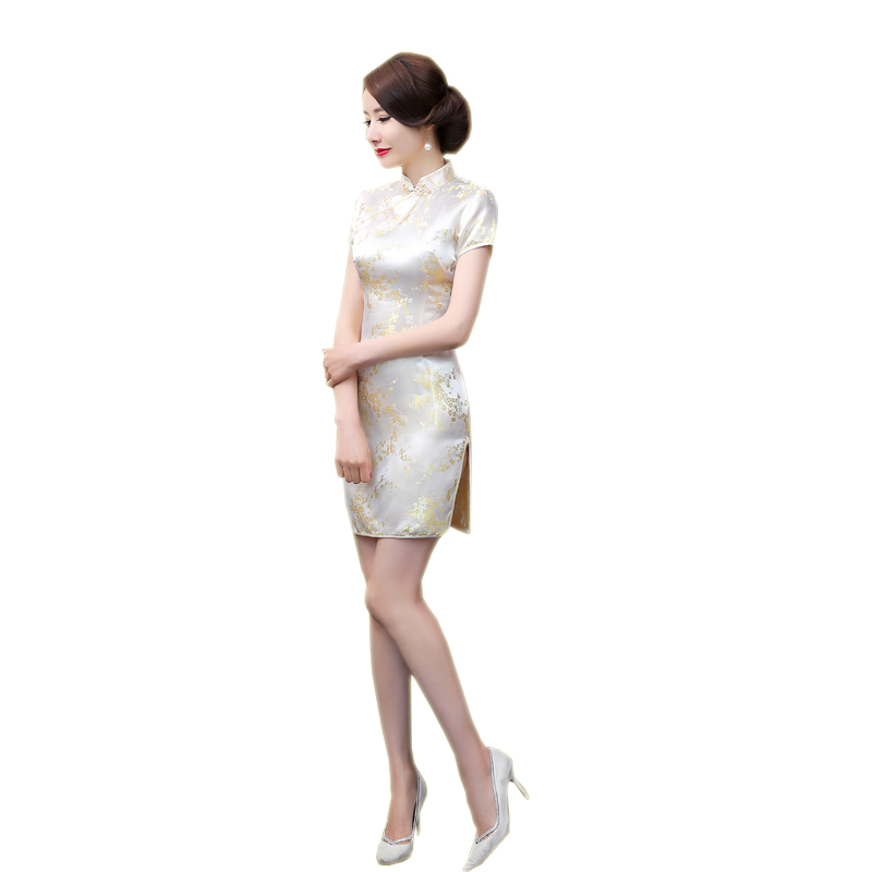 Gaun pendek kerah Mandarin 6XL - Slip Dress Satin ulasan dan harga