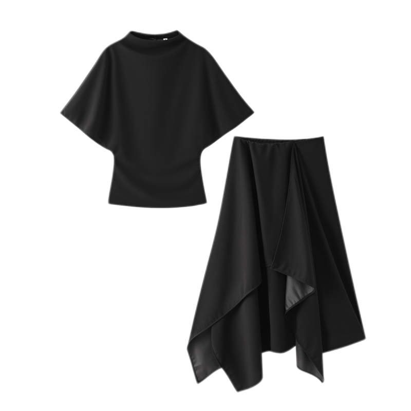 Guobioziy Set Dua Potong Gaya  - Asymmetric Top Women ulasan dan harga