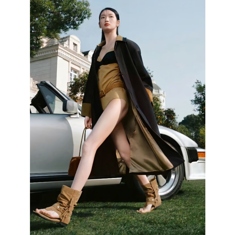 Sandal Hak Blok Model Clip-Toe - Women'S Fashion Boots ulasan dan harga