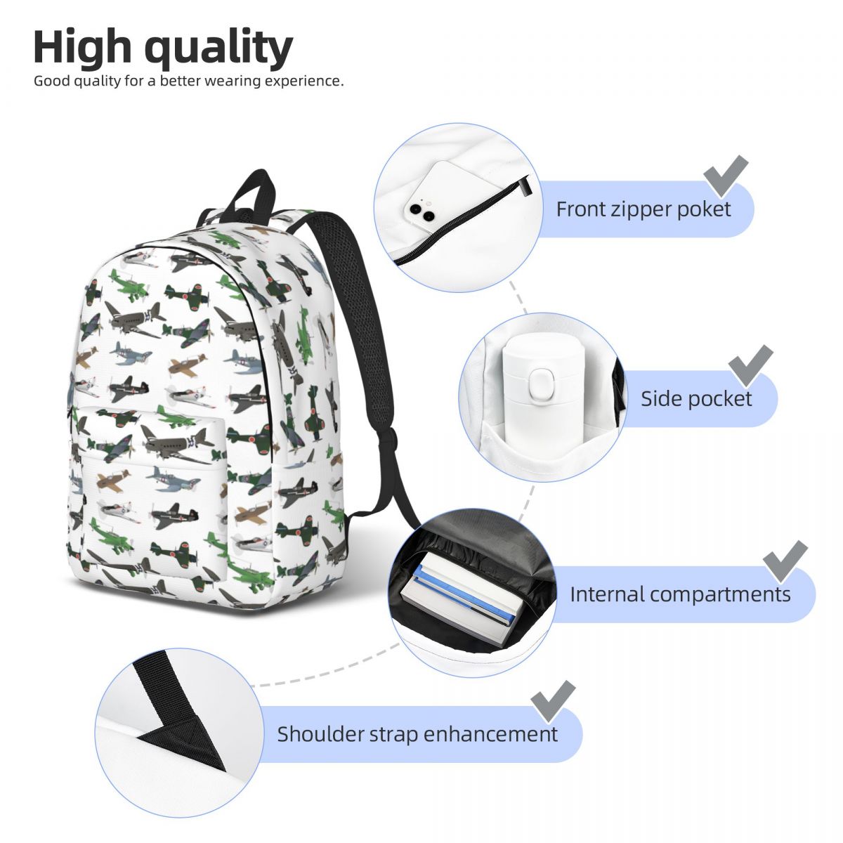 Tas Sekolah Ransel Pelajar Pes - Women'S Fashion Ww2 ulasan dan harga