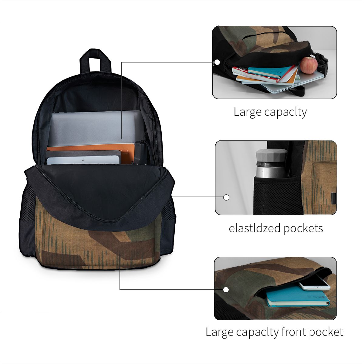 Splintertarn Tas Ransel Sekola - Women'S Fashion Ww2 ulasan dan harga