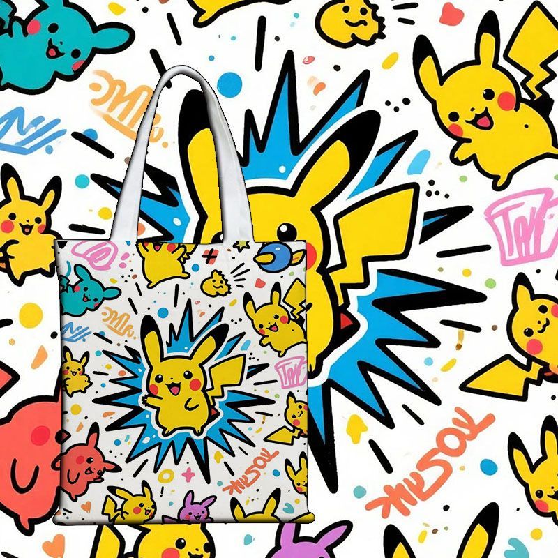 Tas Kanvas Lucu Pokémon Tas Ka - Canvas Tote Bag ulasan dan harga