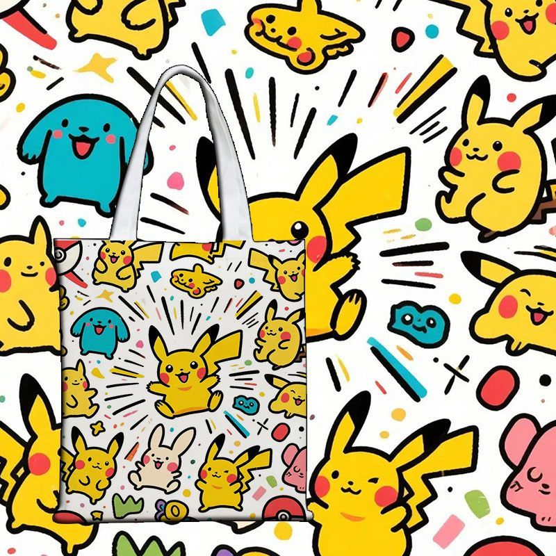Tas Kanvas Lucu Pokémon Tas Ka - Canvas Tote Bag ulasan dan harga