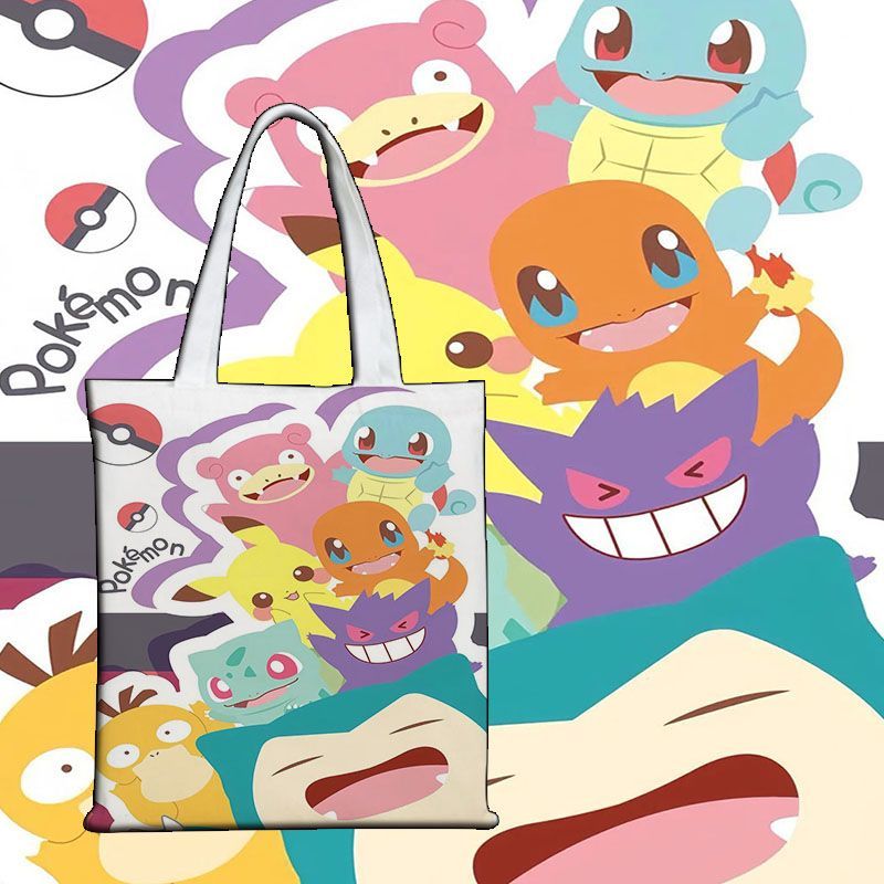Tas Kanvas Lucu Pokémon Tas Ka - Canvas Tote Bag ulasan dan harga