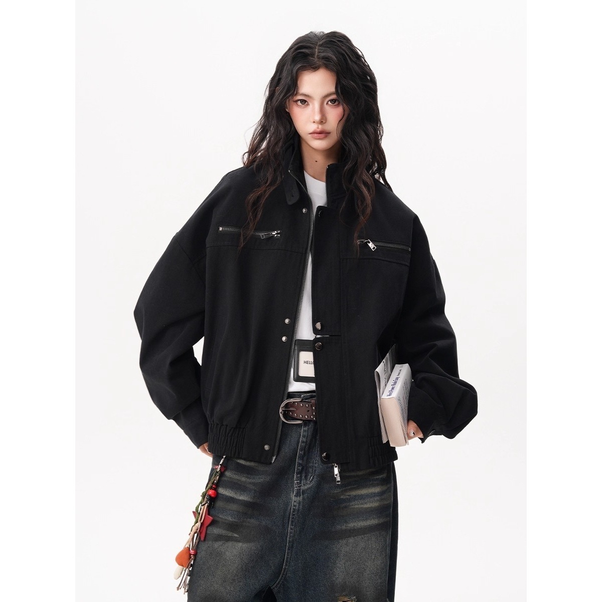 Jaket Wanita Vintage Model Bar - Women'S Fashion Utility Jacket ulasan dan harga