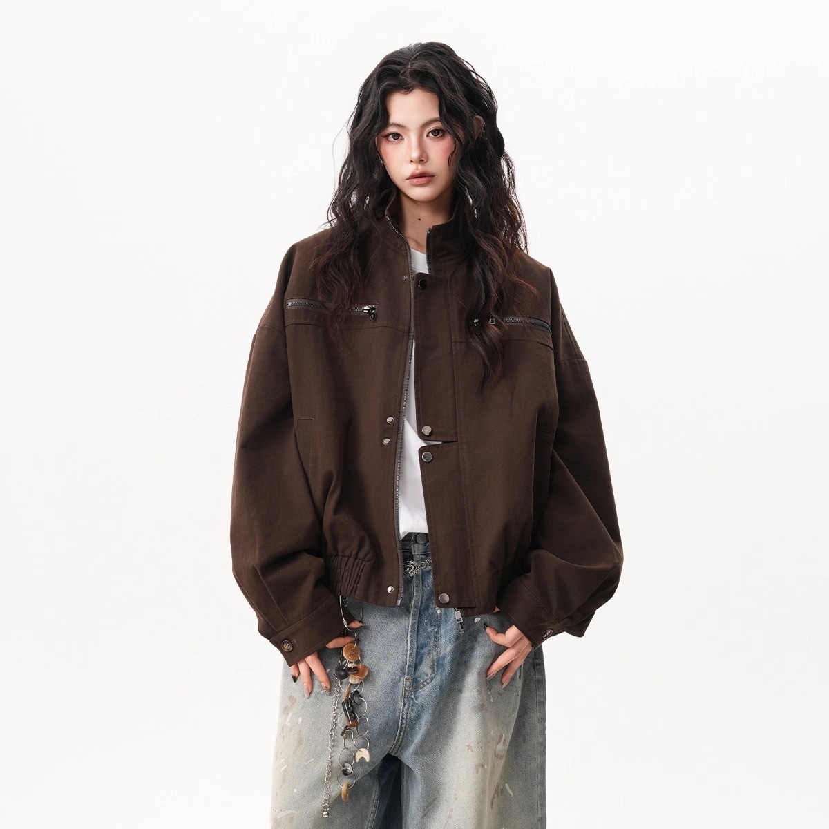 Jaket Wanita Vintage Model Bar - Women'S Fashion Utility Jacket ulasan dan harga