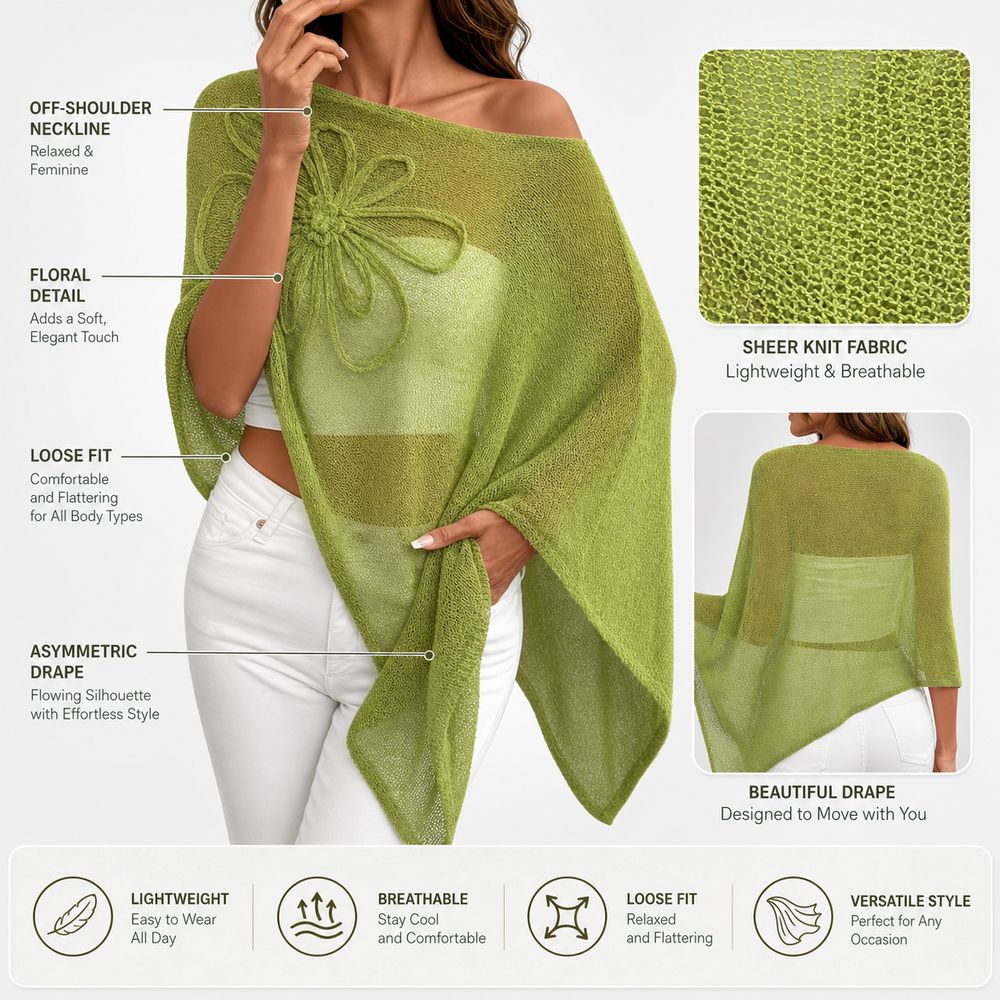 Atasan Ponco Bergaya Tanpa Len - Asymmetric Top Women ulasan dan harga