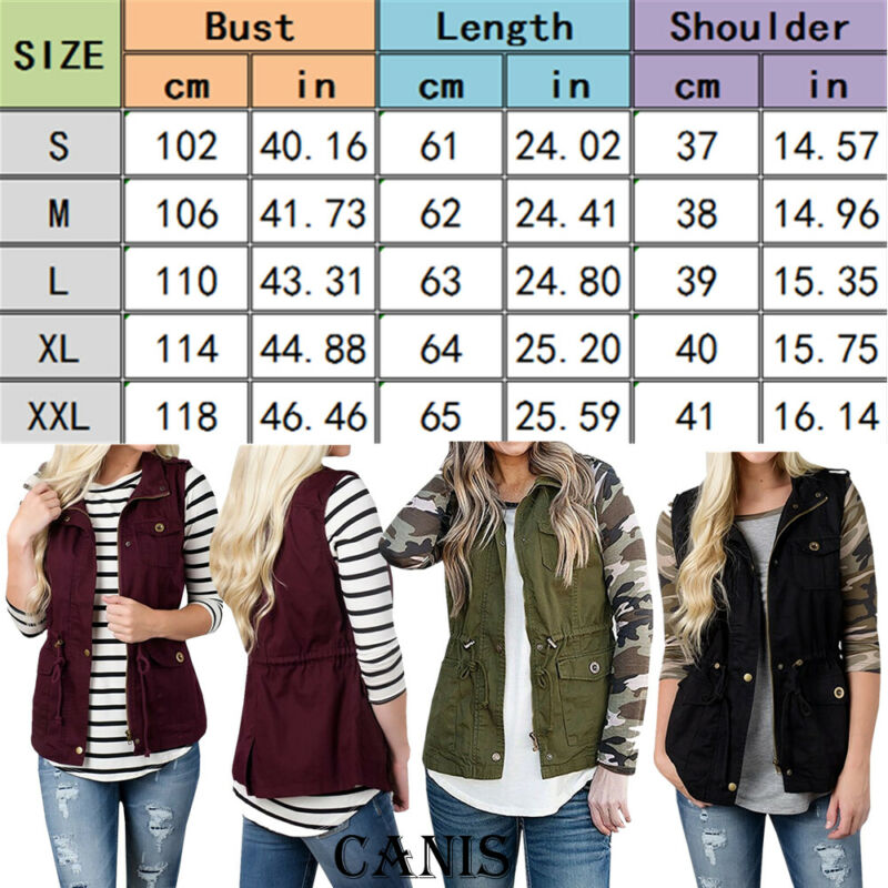 Fashion Wanita Rompi Olive Kar - Women'S Fashion Utility Jacket ulasan dan harga