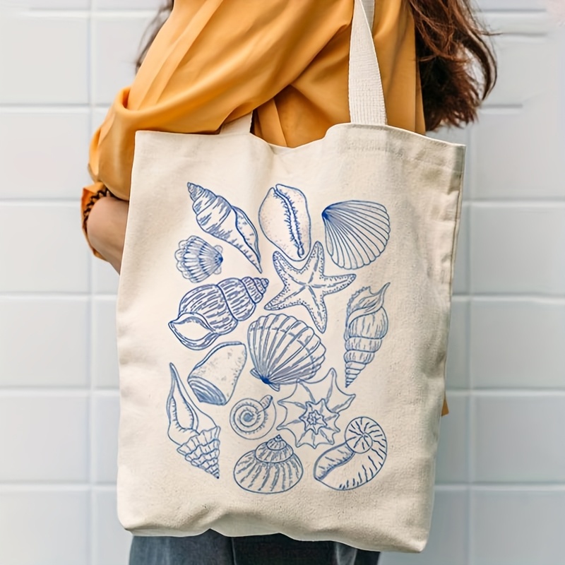 Tas Tote Kanvas Wanita Motif B - Canvas Tote Bag ulasan dan harga