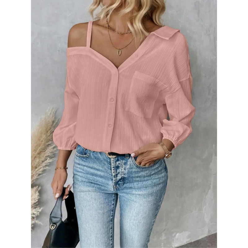 Blus Wanita Ukuran Besar 1XL-5 - Asymmetric Top Women ulasan dan harga