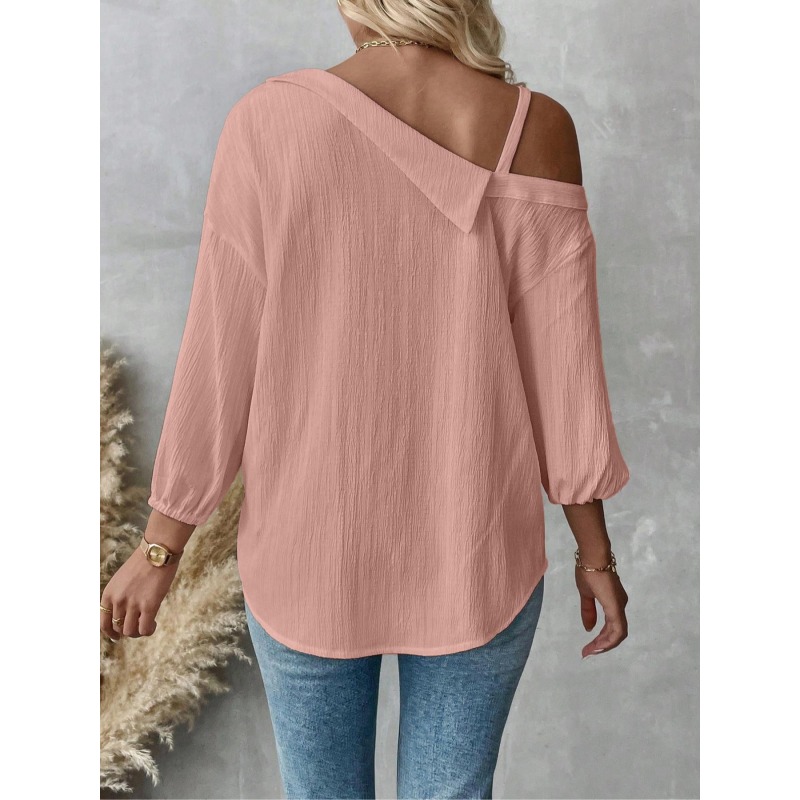 Blus Wanita Ukuran Besar 1XL-5 - Asymmetric Top Women ulasan dan harga