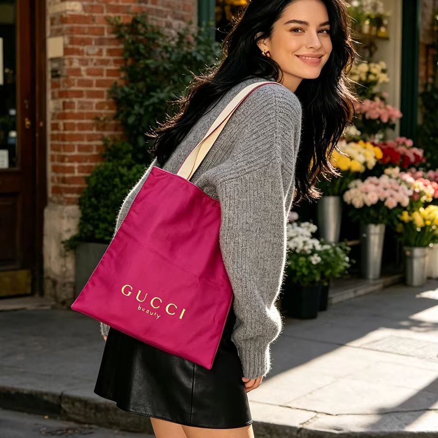 Tas GUCCI Wanita, Tas Tote Kan - Canvas Tote Bag ulasan dan harga